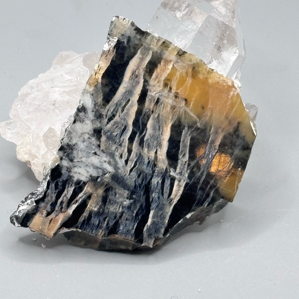 Pietersite Slab | Namibia | Swirling Blue-Gold Chatoyancy | Collector Quality